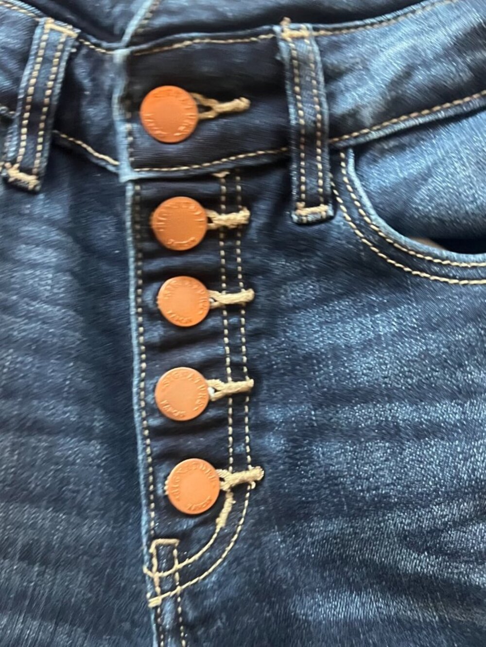 Women's KanCan Skinny jeans with copper button fly size 25 - Picture 2 of 8
